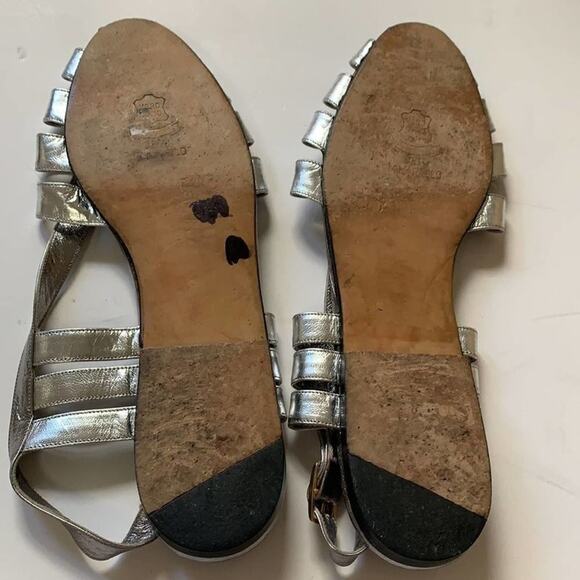 MARAOLO ROMA FIRENZE PLATINUM SANDALS SIZE 8 1/2 - Picture 5 of 5